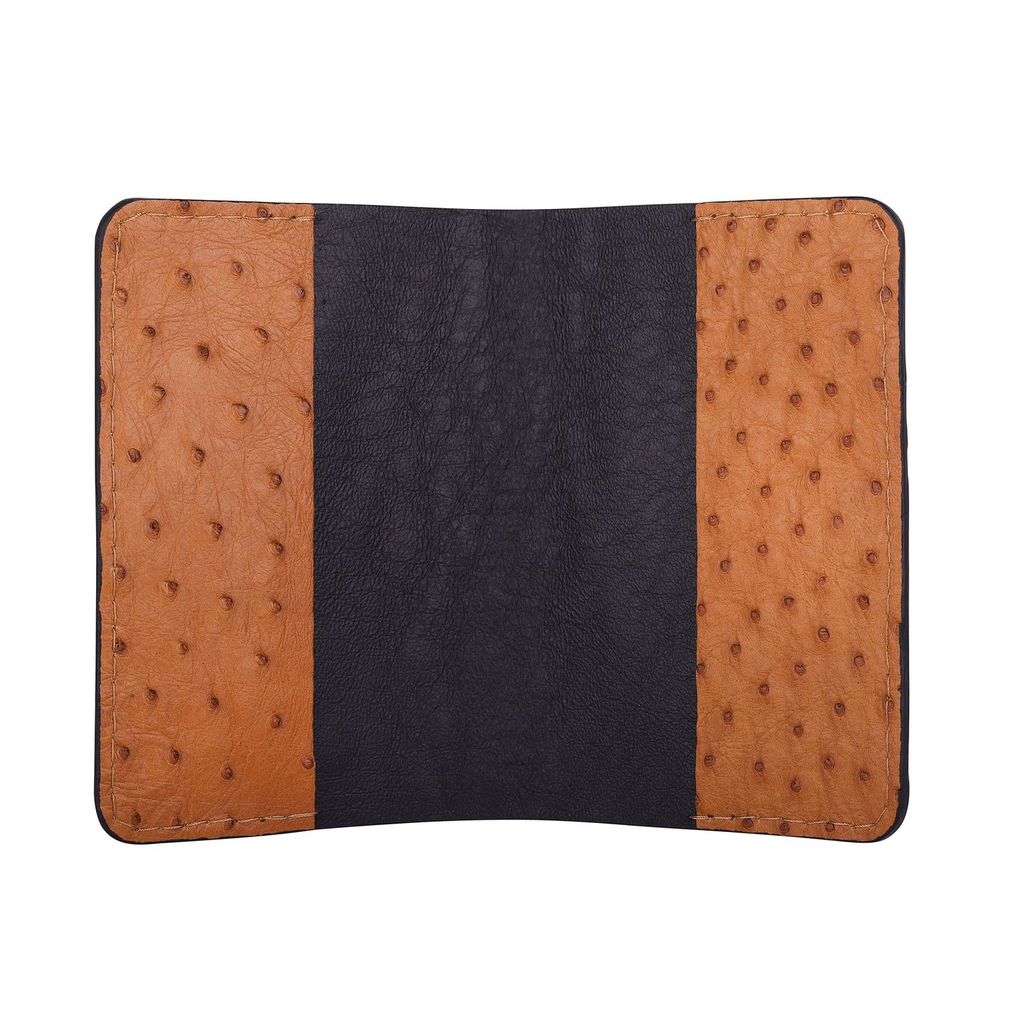 Обкладинка для паспорта темно-синьої шкіри страуса без фолікул