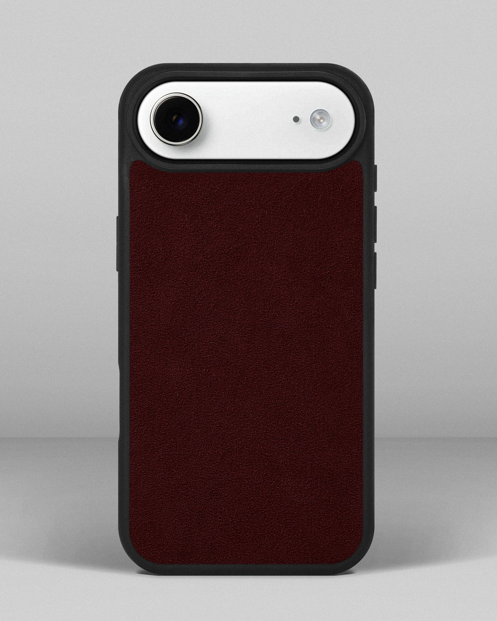 Etui z bordową wstawką z alcantary do iPhone 17 Air