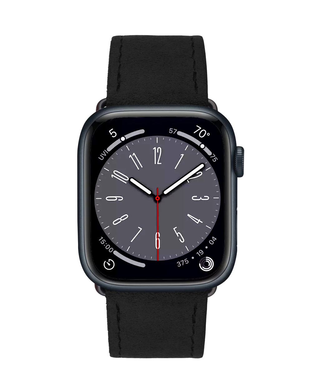 Pasek do Apple Watch z alcantary w czarnym kolorze