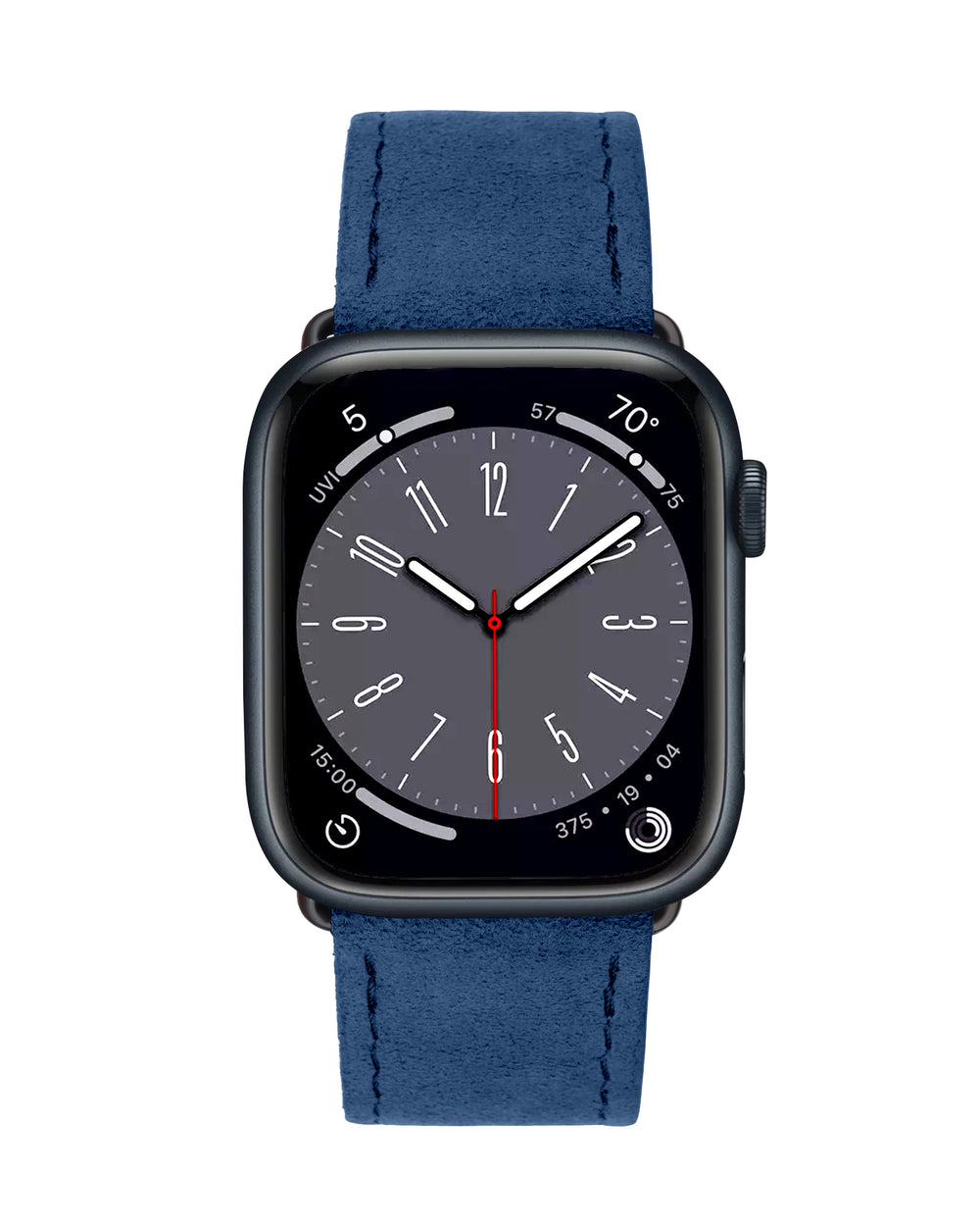 Pasek do Apple Watch z alcantary w niebieskim kolorze