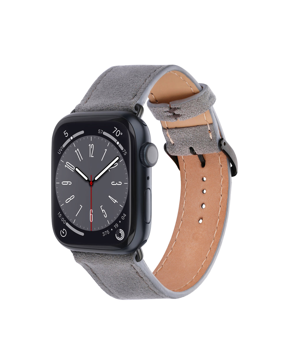 Ремінець для Apple Watch з алькантари у світло-сірому кольорі