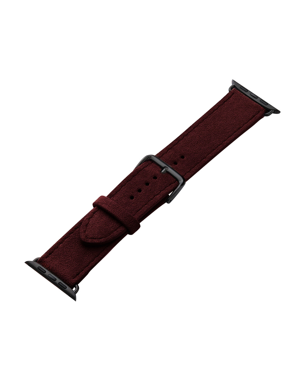Ремінець для Apple Watch з алькантари у бордовому кольорі