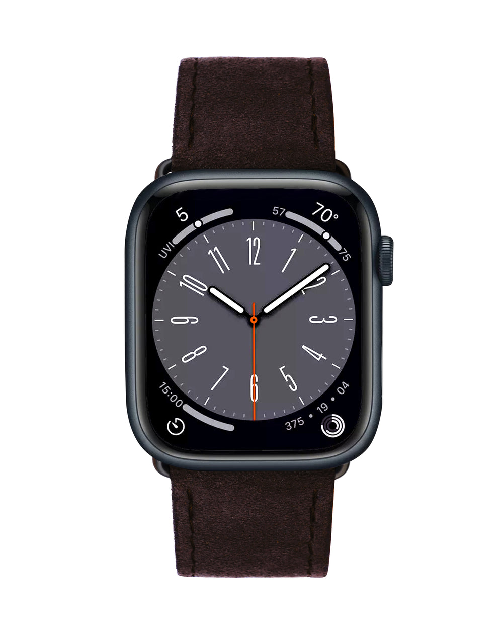 Ремінець для Apple Watch з алькантари у темно-коричневому кольорі