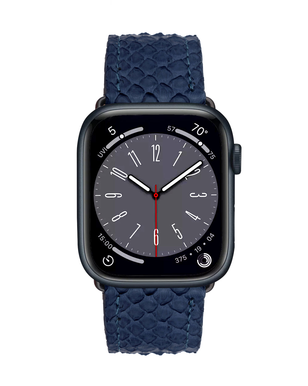 Ремешок для Apple Watch из кожи питона темно-синего цвета