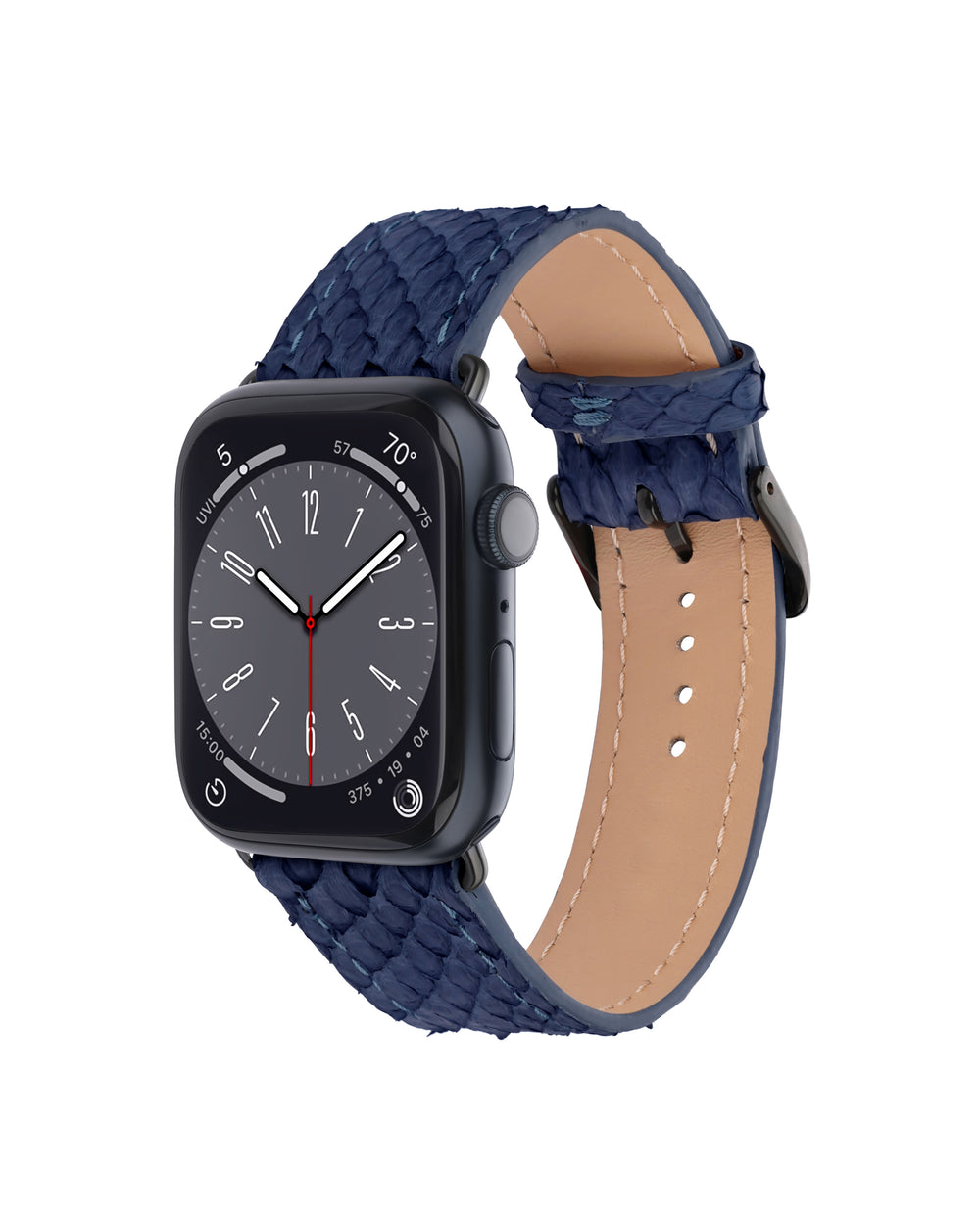 Ремешок для Apple Watch из кожи питона темно-синего цвета