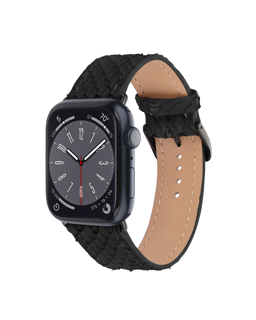 Ремешок для Apple Watch из кожи питона черного цвета