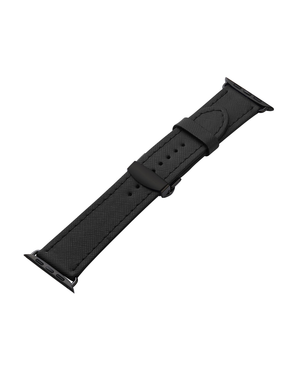 Pasek do Apple Watch ze skóry saffiano w czarnym kolorze