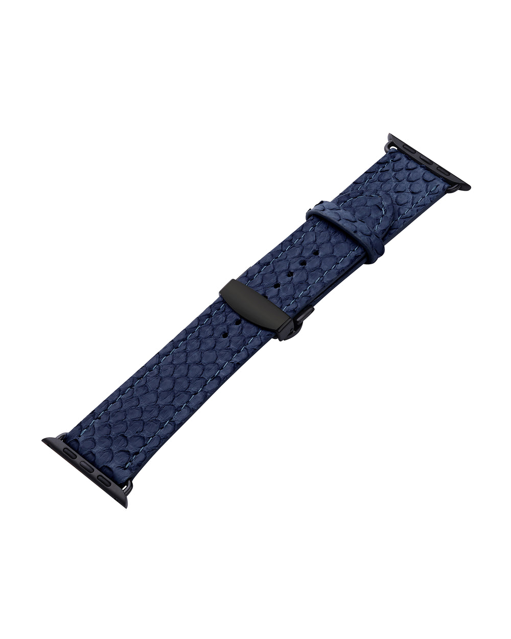 Ремешок для Apple Watch из кожи питона темно-синего цвета