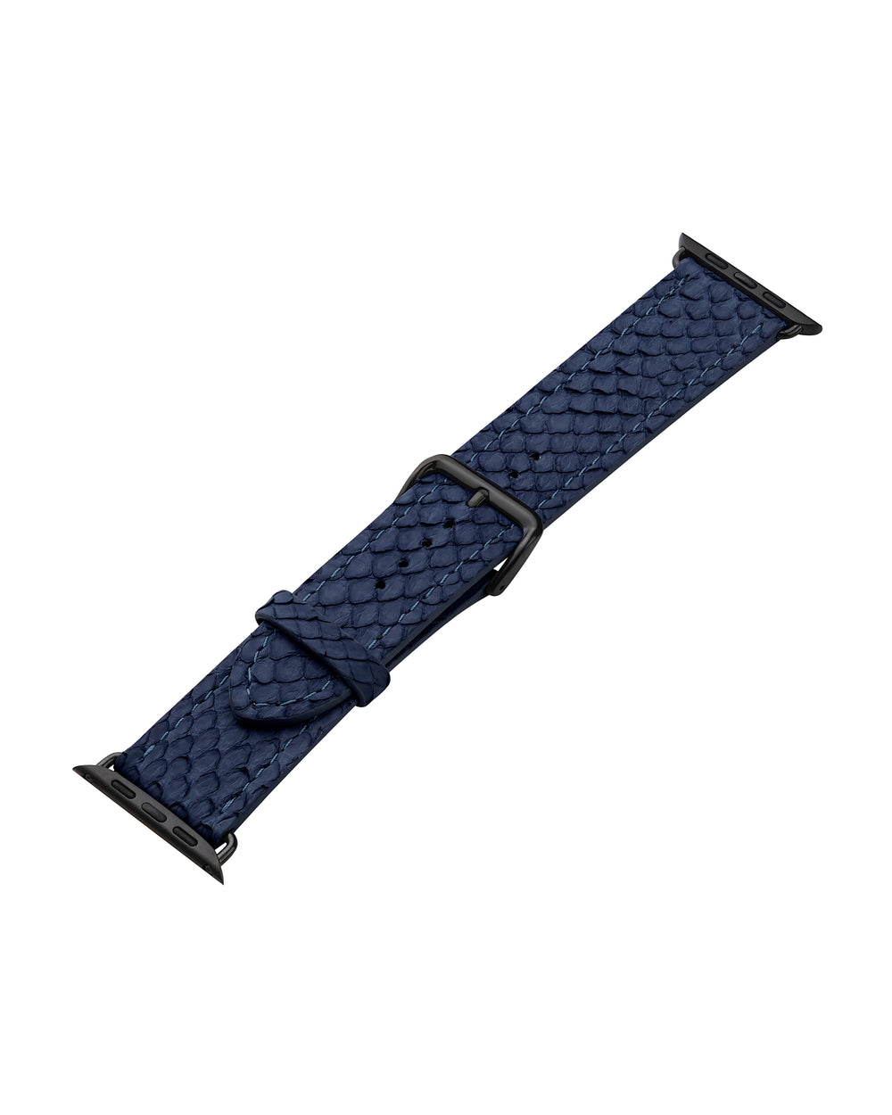 Ремешок для Apple Watch из кожи питона темно-синего цвета