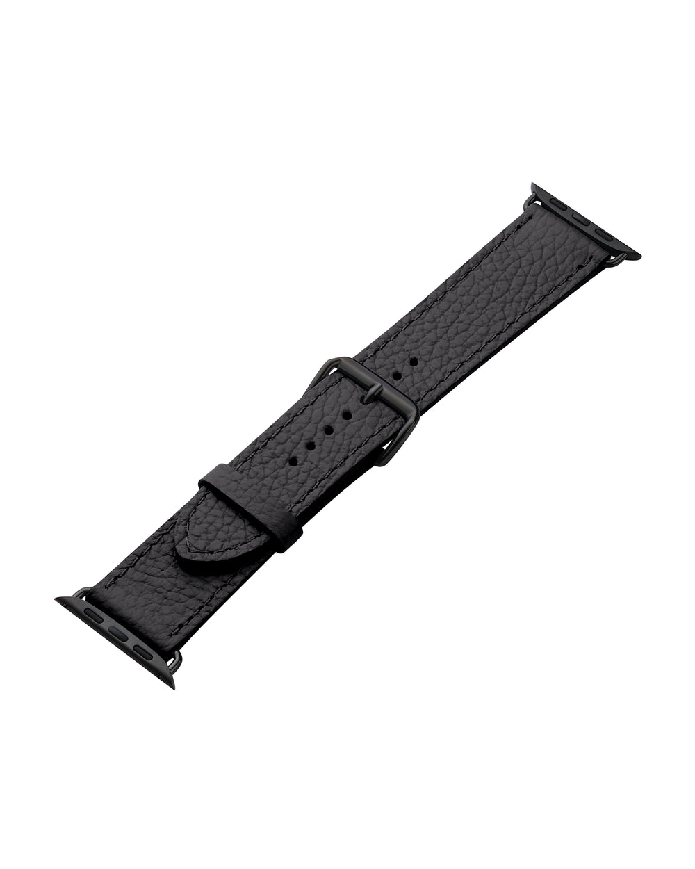 Ремінець для Apple Watch із телячої шкіри флотар в чорному кольорі