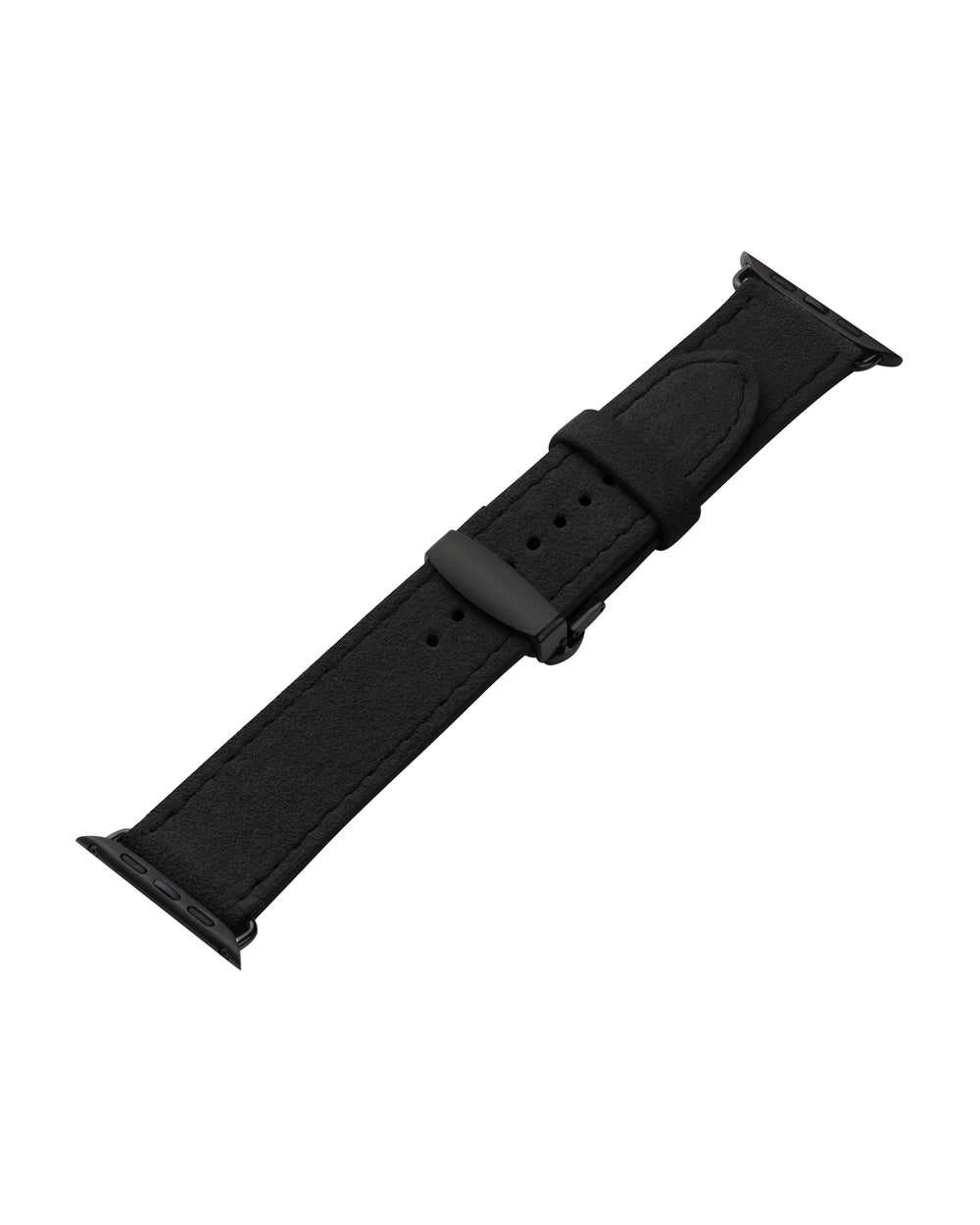 Pasek do Apple Watch z alcantary w czarnym kolorze