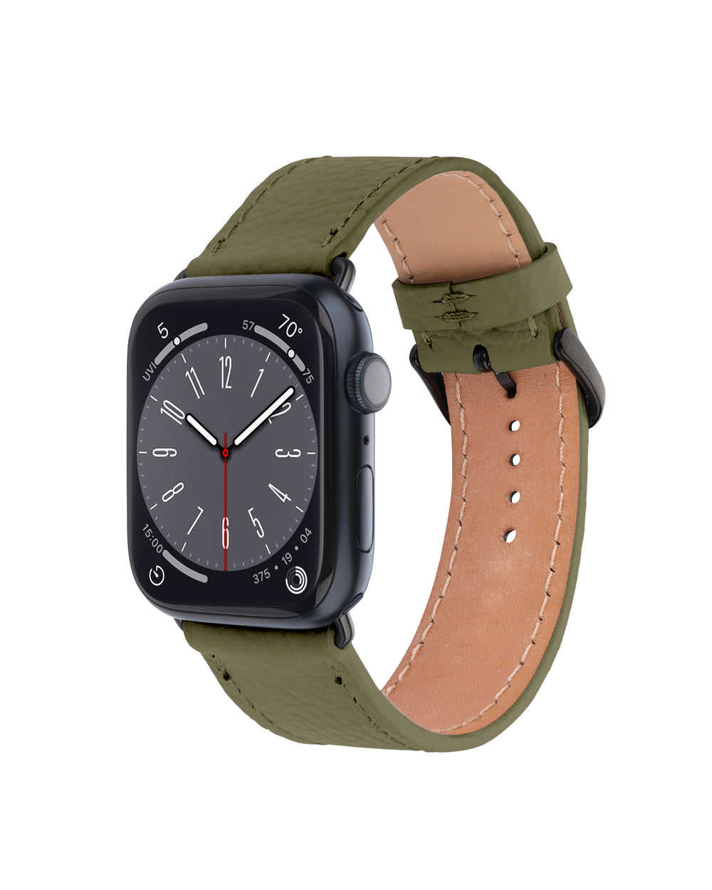 Pasek do Apple Watch ze skóry floater w oliwkowym kolorze