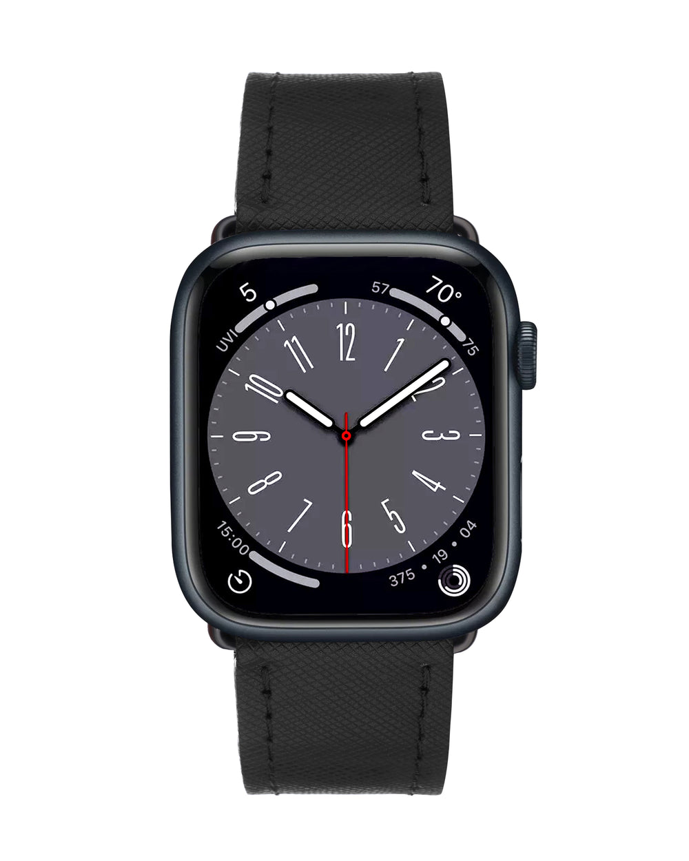 Pasek do Apple Watch ze skóry saffiano w czarnym kolorze
