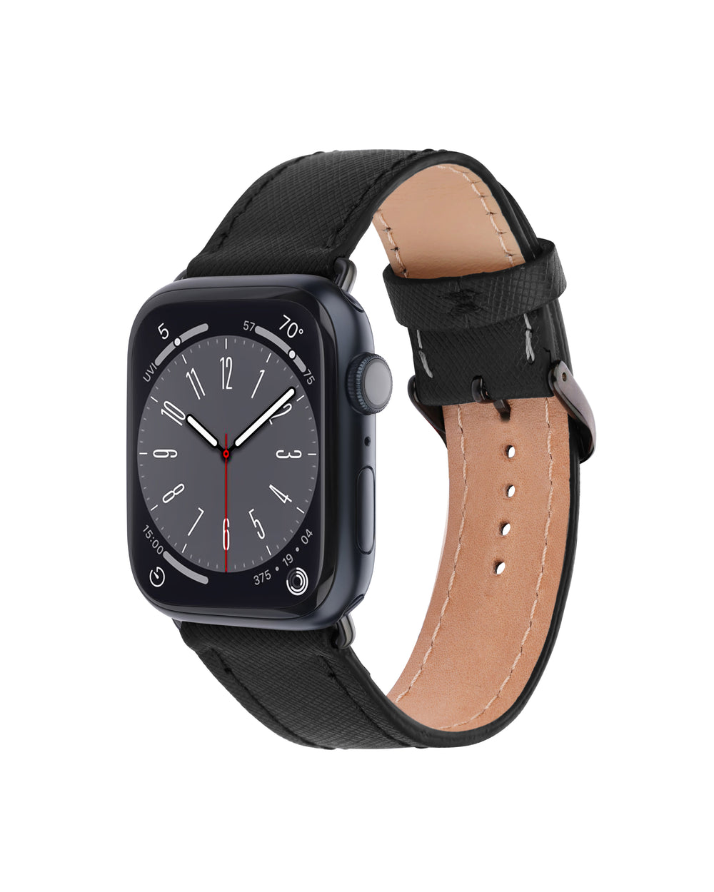 Pasek do Apple Watch ze skóry saffiano w czarnym kolorze