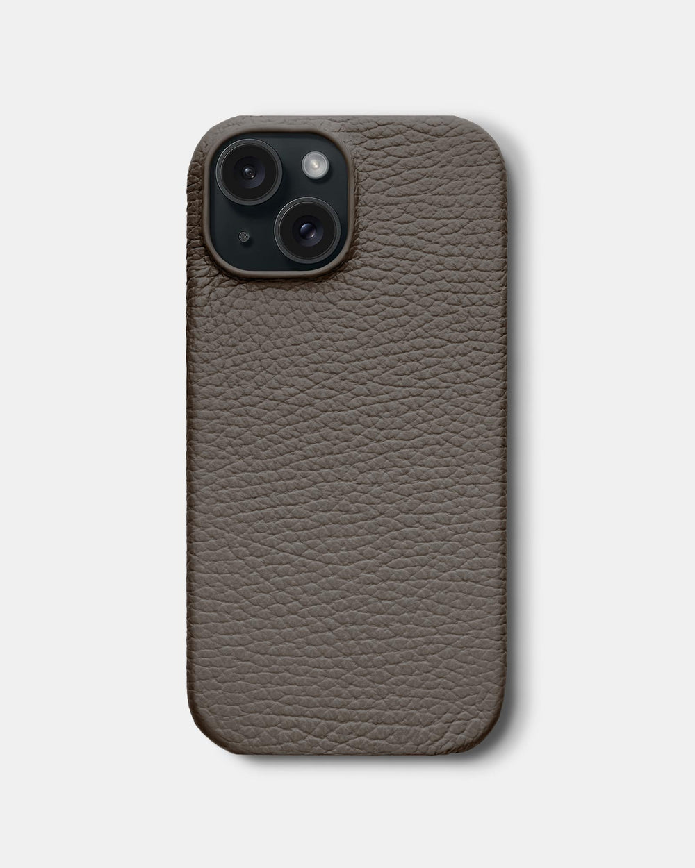 Jasnobrązowe skórzane etui na iPhone 15