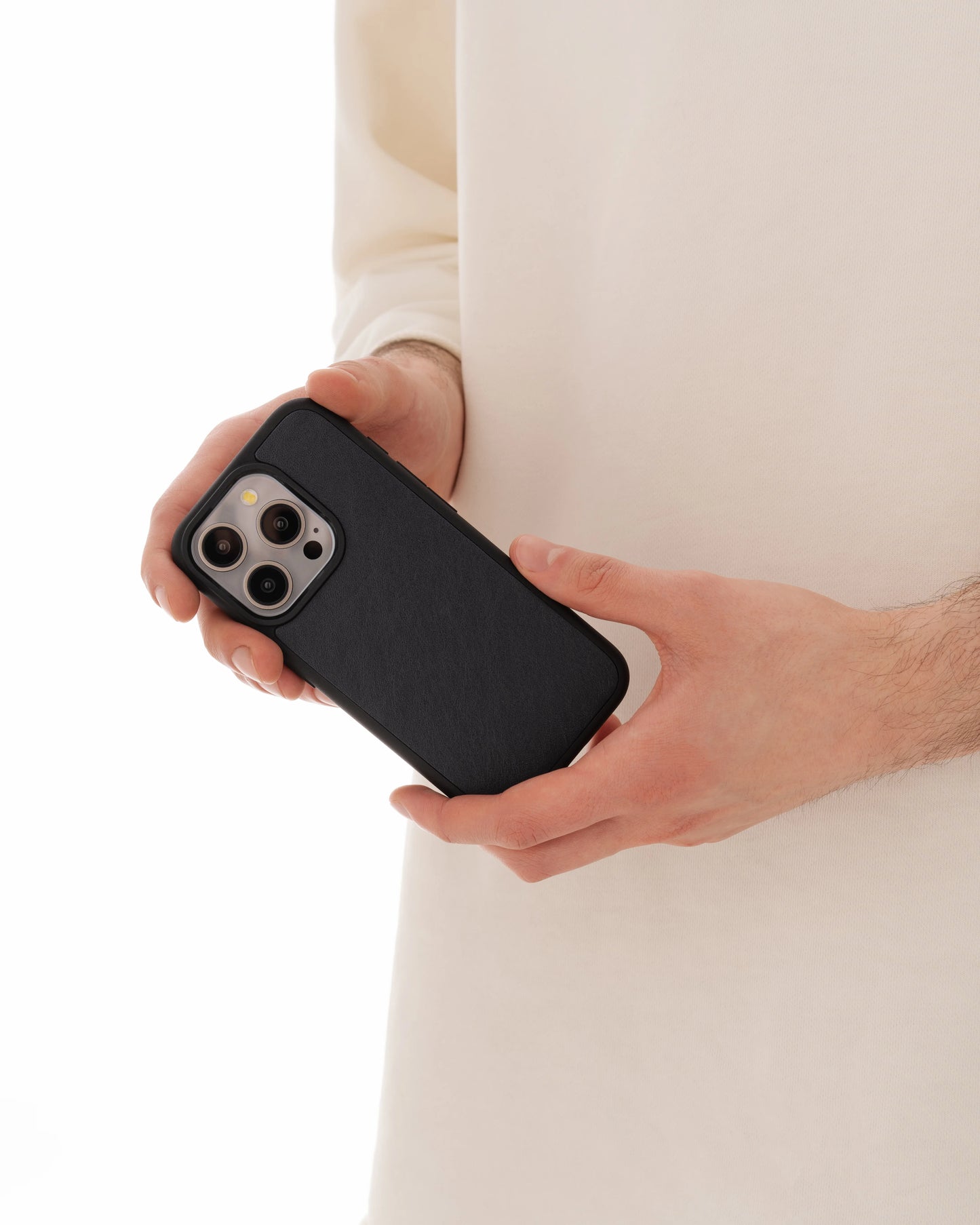 Чохол із темно-синьої телячої шкіри для iPhone 16 Pro