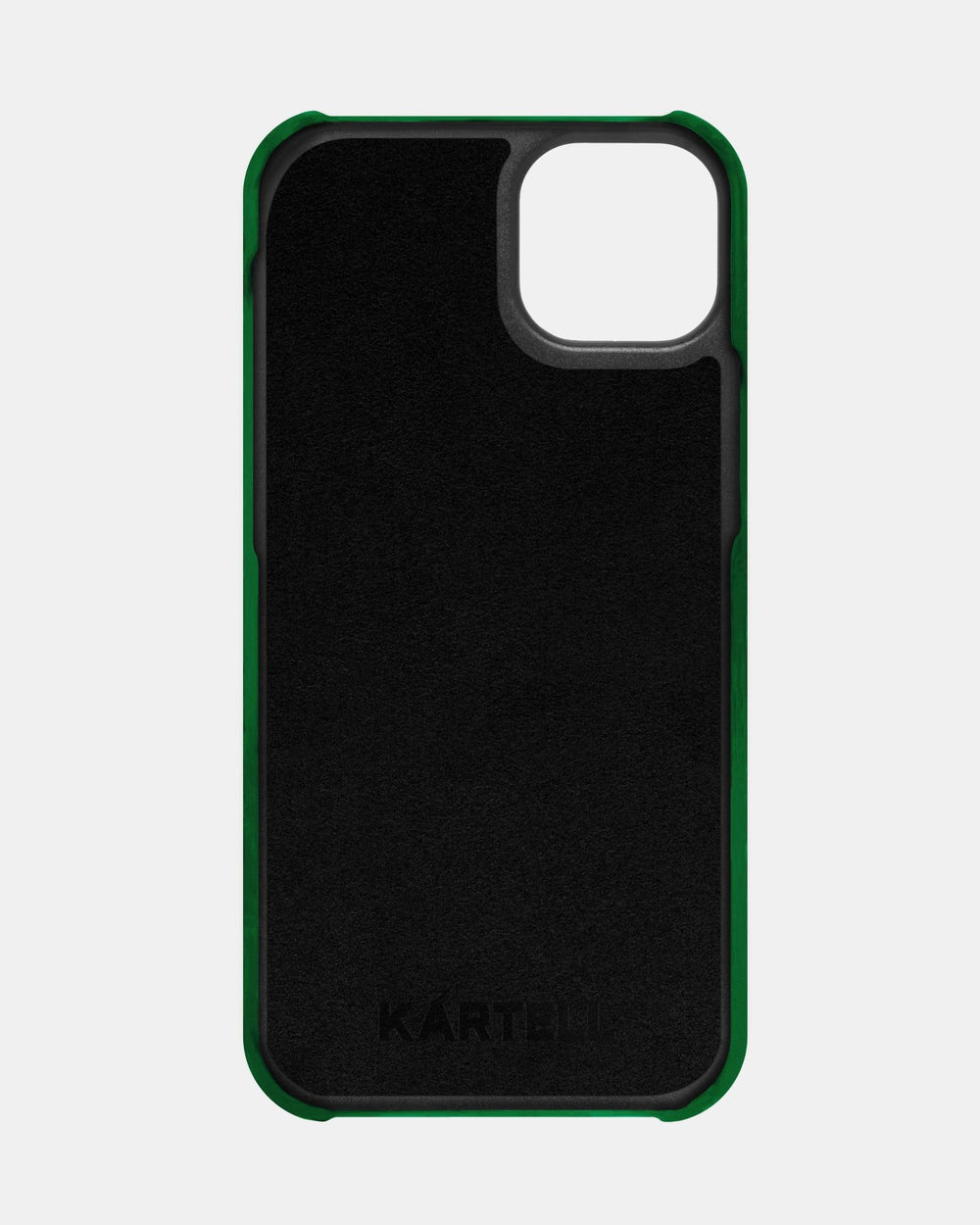 Jasnozielone skórzane etui na iPhone 15 Plus