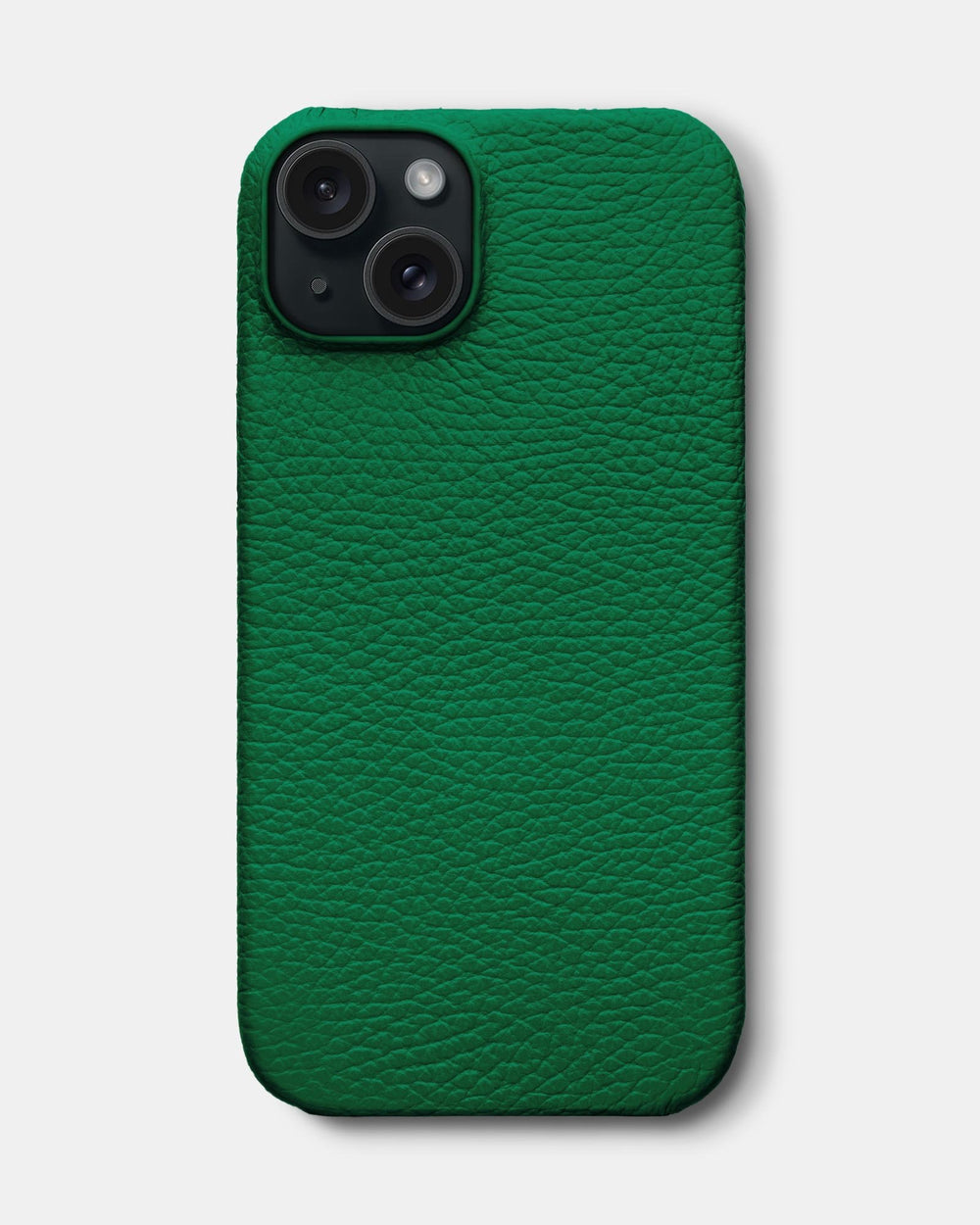 Jasnozielone skórzane etui na iPhone 15 Plus