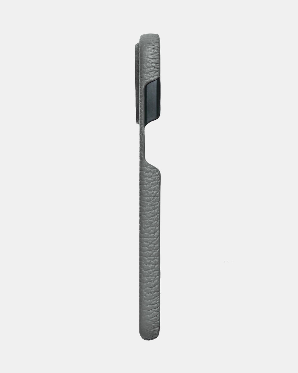 Сірий шкіряний обтягнутий чохол для iPhone 15 Pro Max