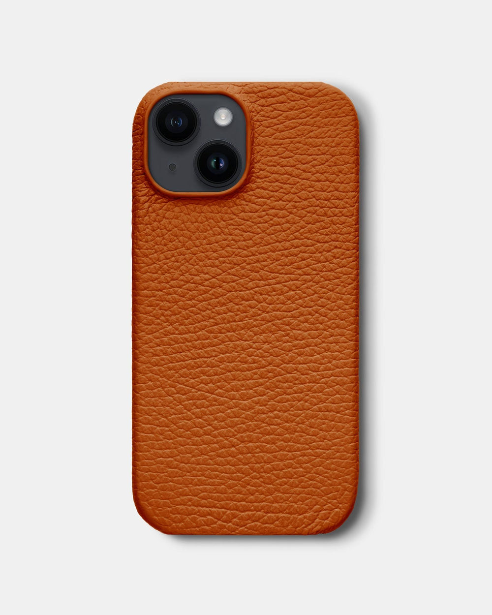 Pomarańczowy skórzany etui do iPhone 14
