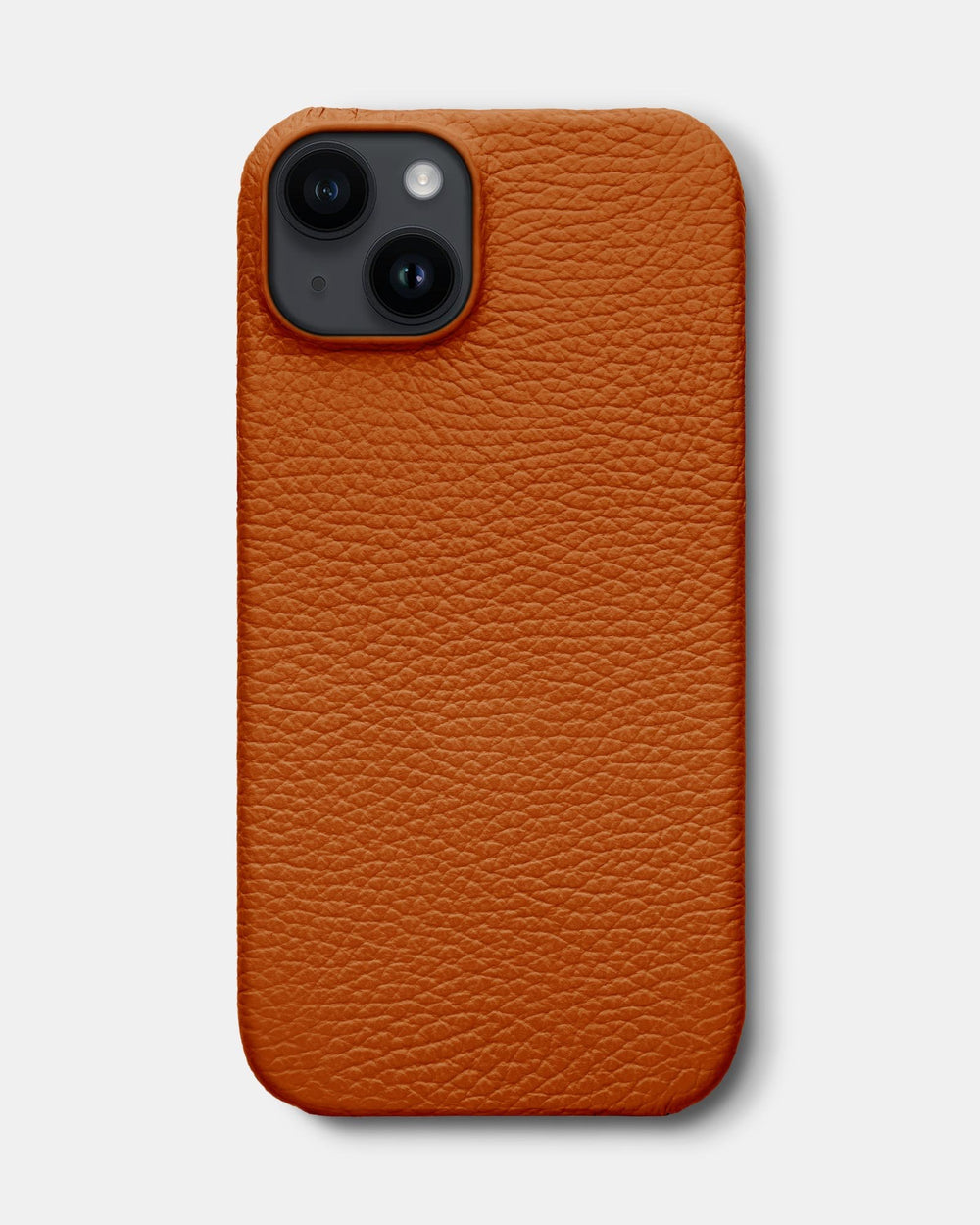 Pomarańczowy skórzany etui do iPhone 14 Plus