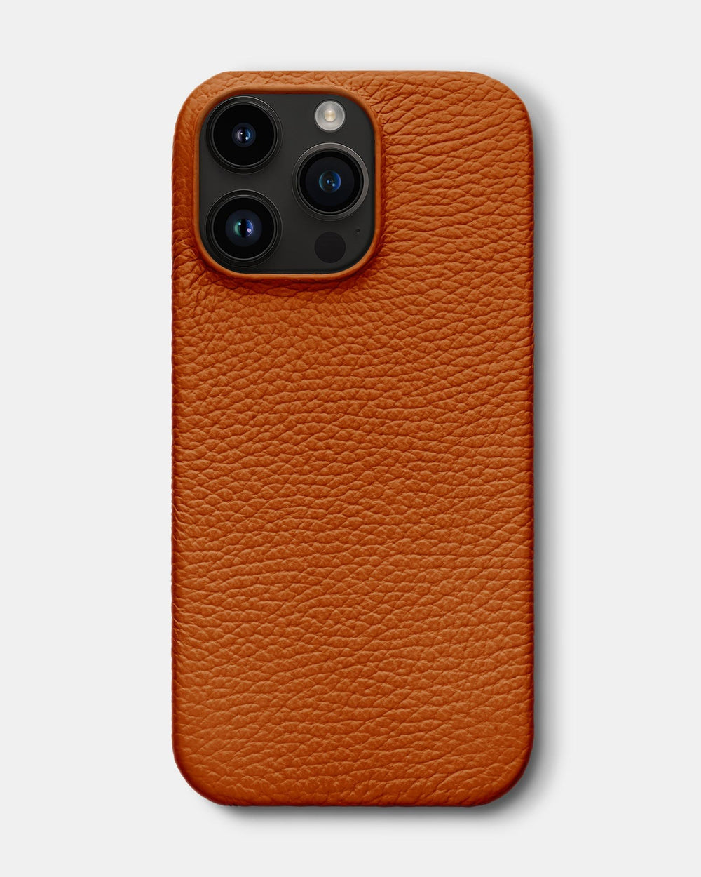 Pomarańczowy skórzany etui do iPhone 14 Pro Max