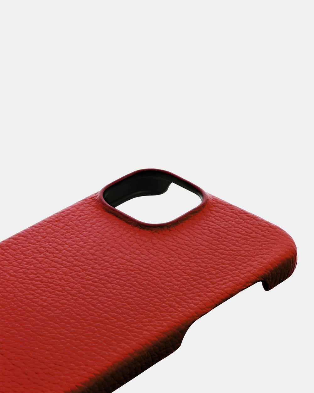 Красный кожаный чехол для iPhone 15 Plus
