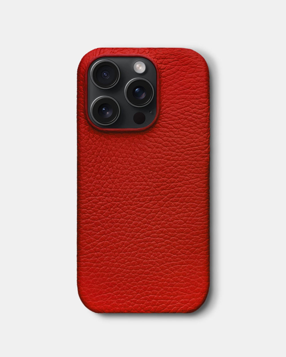 Czerwone skórzane etui na iPhone 16 Pro
