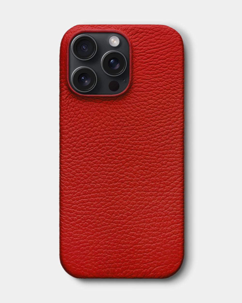 Czerwone skórzane etui na iPhone 16 Pro Max