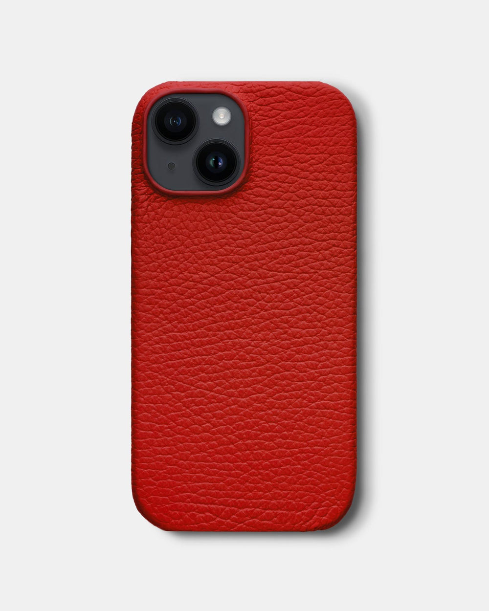 Красный кожаный чехол для iPhone 14