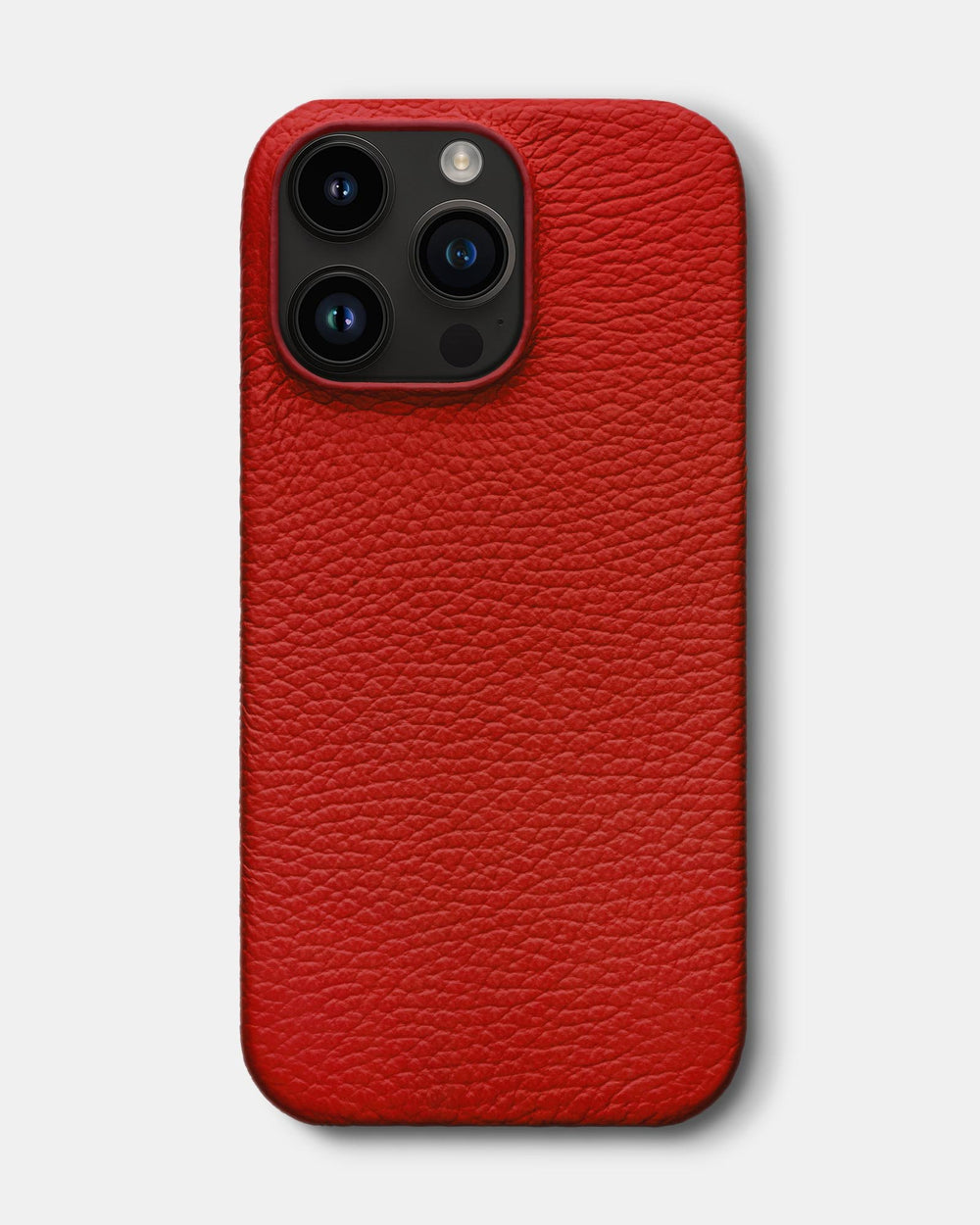 Красный кожаный чехол для iPhone 14 Pro Max
