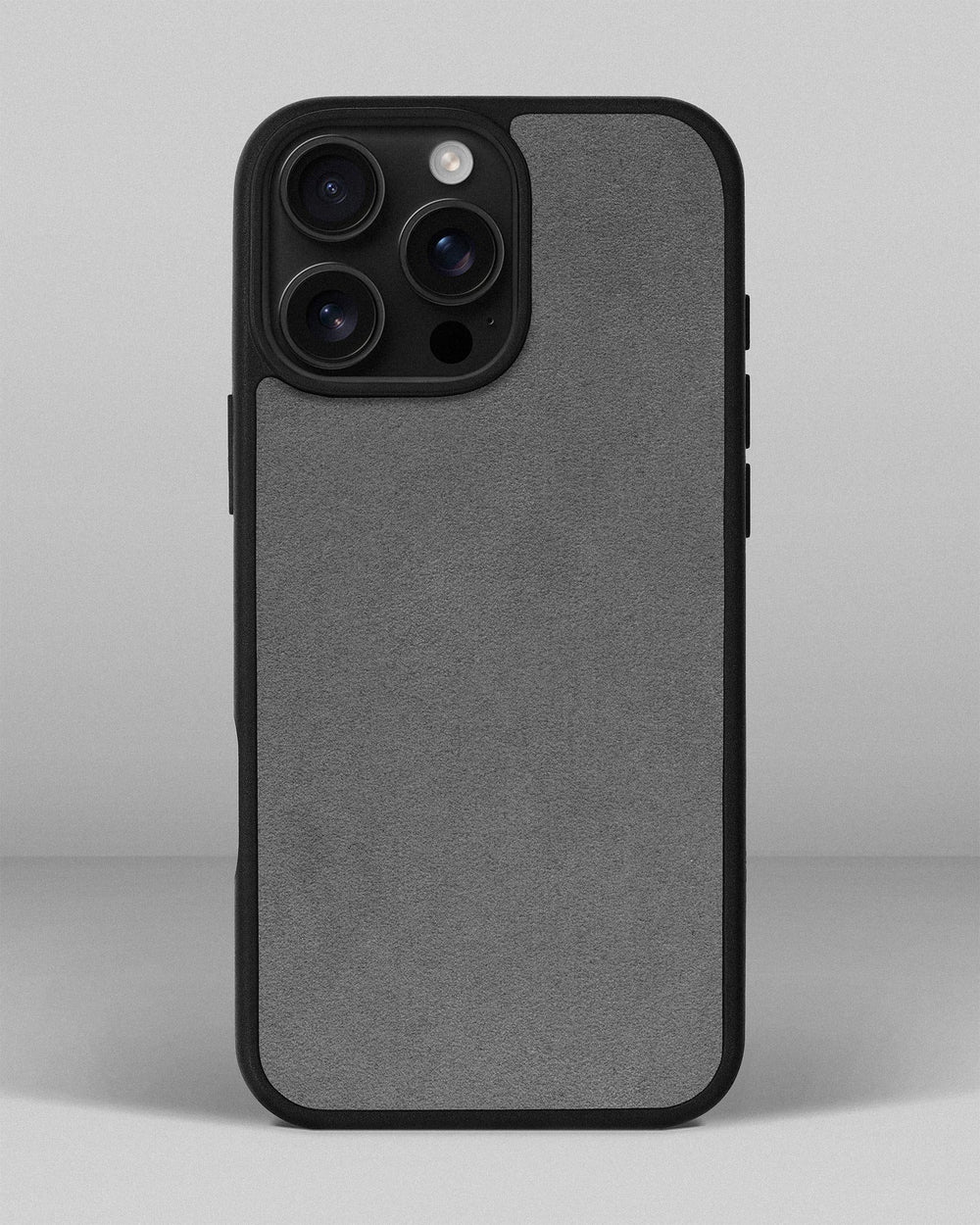 Etui z jasnoszarą wstawką z alcantary do iPhone 16 Pro Max