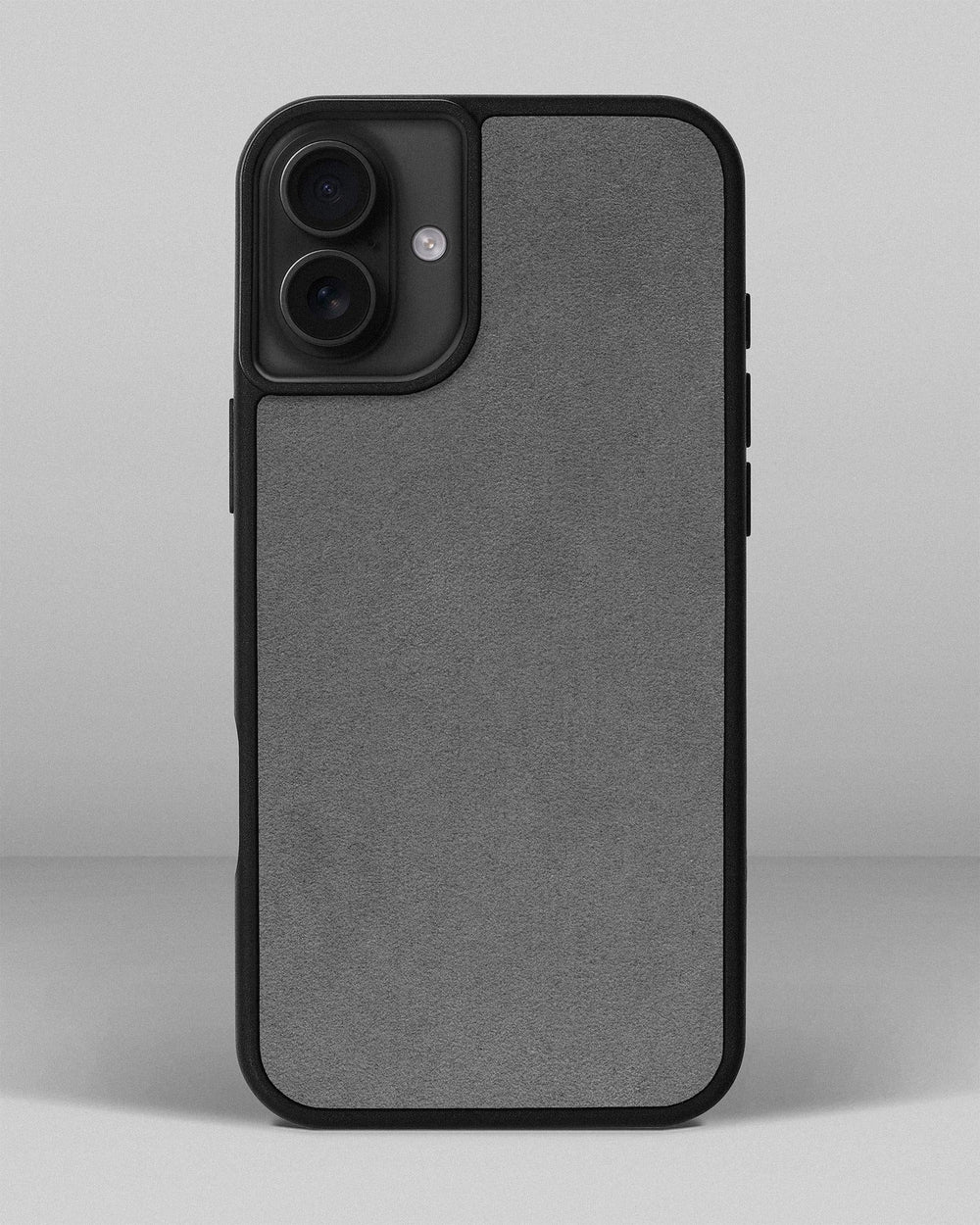 Чохол із світло-сірою вставкою з алькантари для iPhone 15 Plus