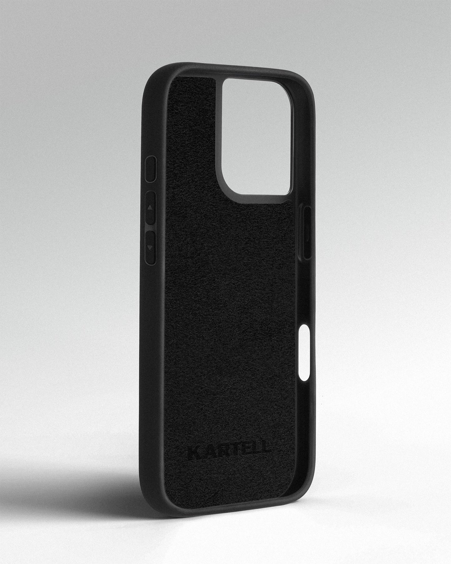 Чохол для iPhone 13 Mini із шкіри купон в чорному кольорі з тисненням хрест з серцем