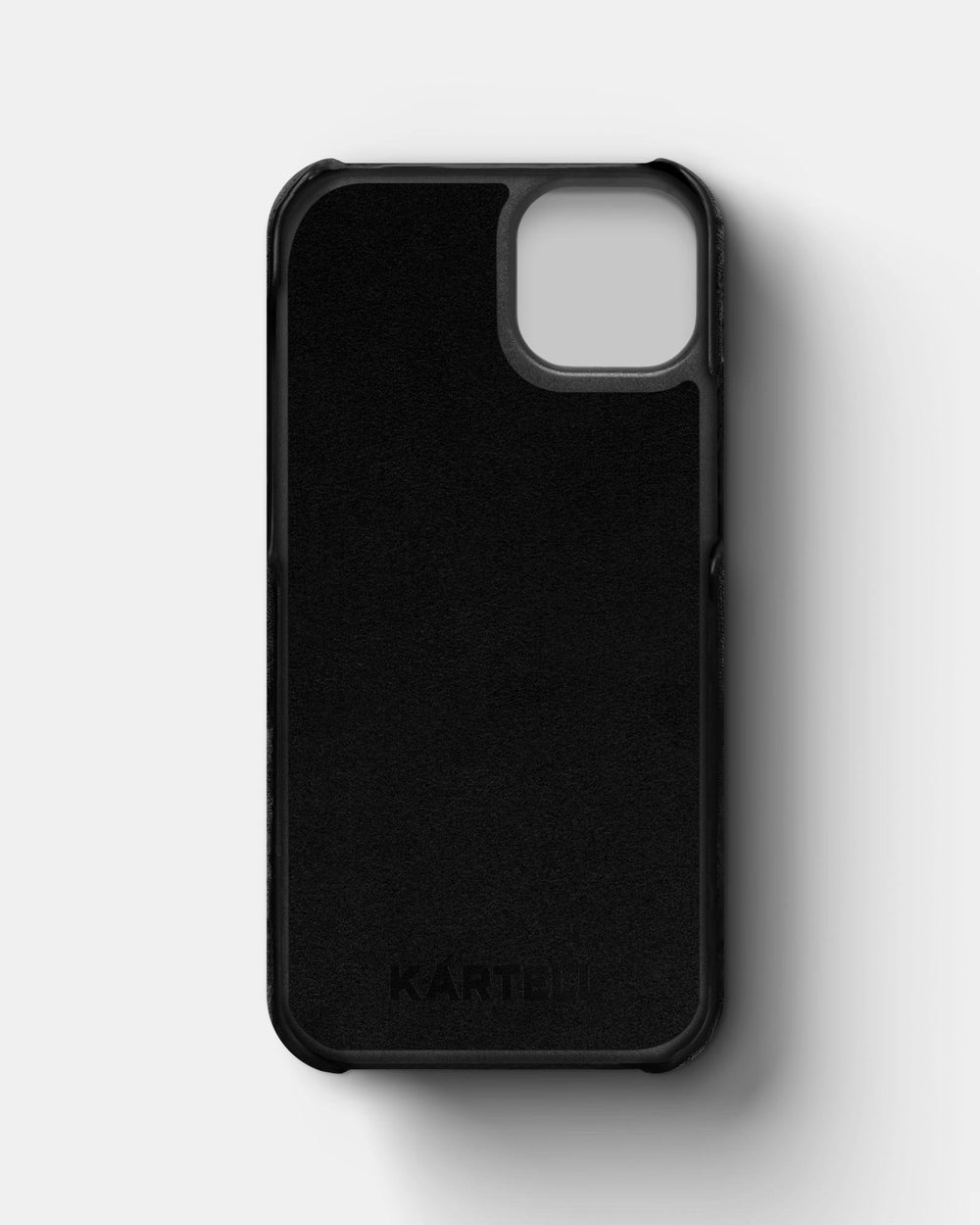Черный чехол из алькантары для iPhone 14