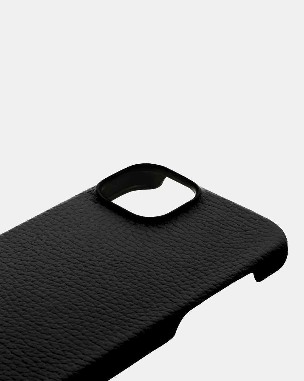 Черный кожаный чехол из телячьей кожи для iPhone 14