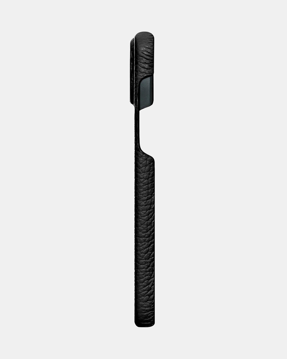 Черный кожаный чехол для iPhone 15 Plus