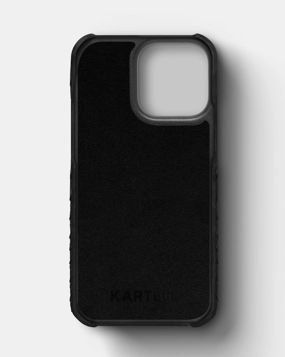 Чорний чохол обтягнутий шкірою пітона для iPhone 15 Pro Max