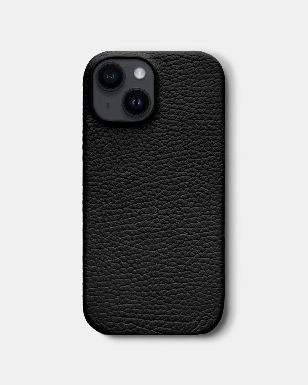 Черный кожаный чехол из телячьей кожи для iPhone 14