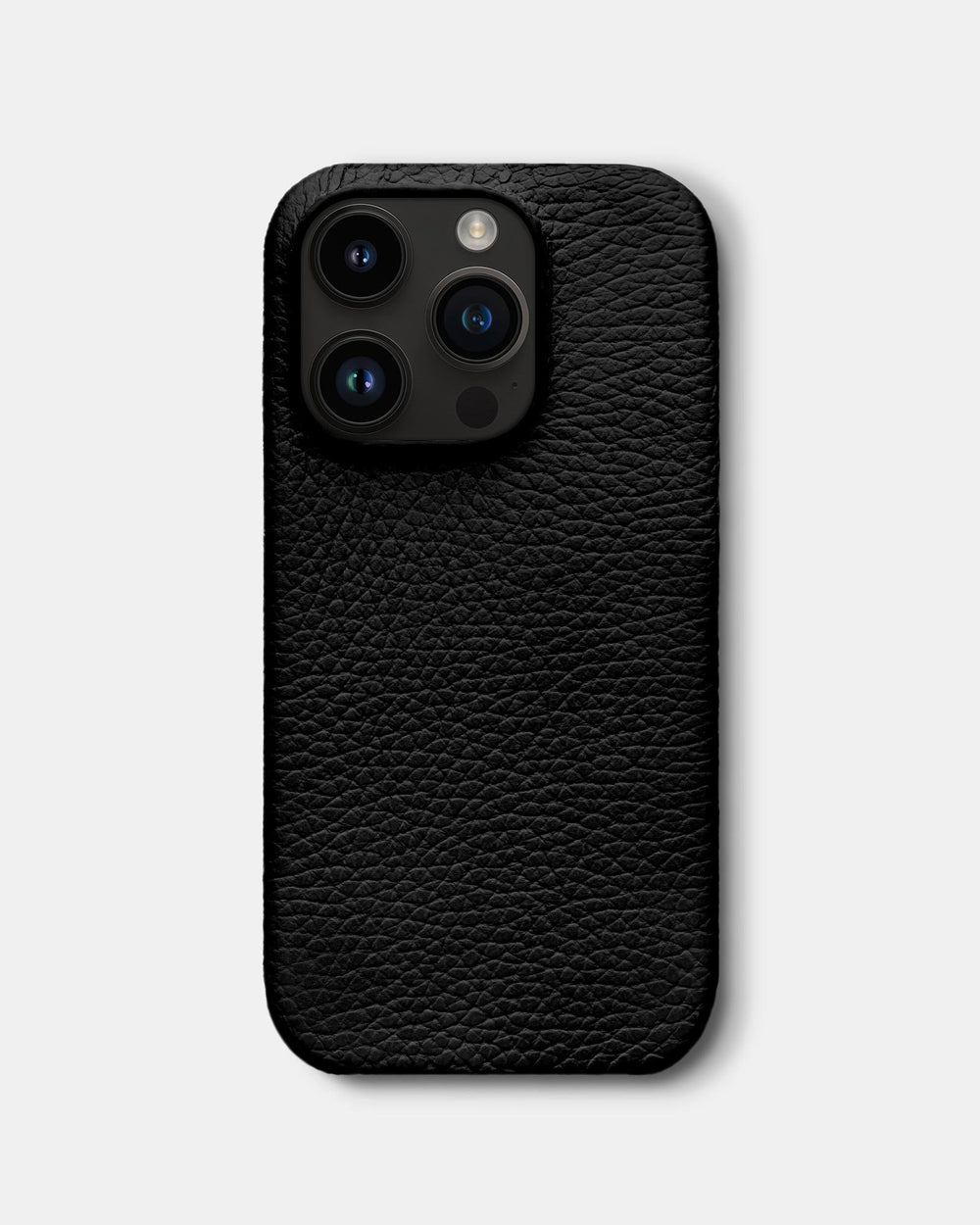 Черный кожаный чехол для iPhone 14 Pro