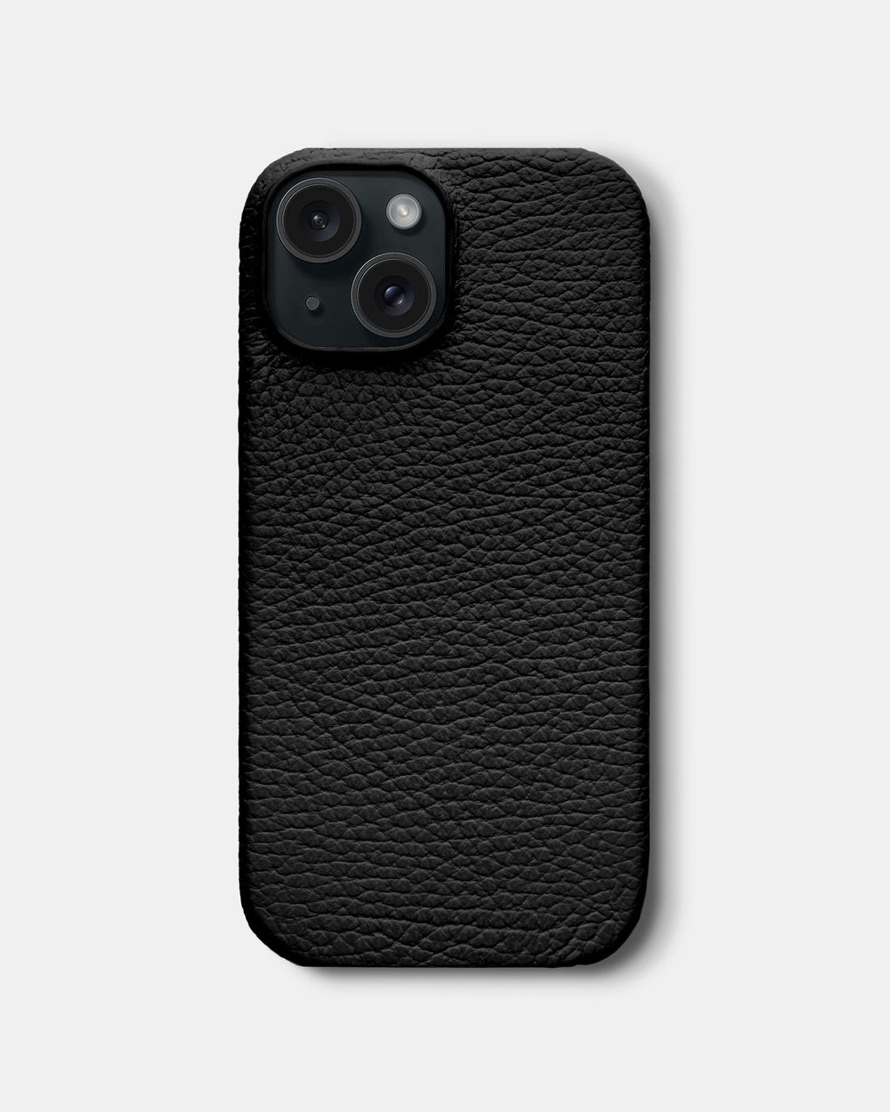 Черный кожаный чехол для iPhone 16