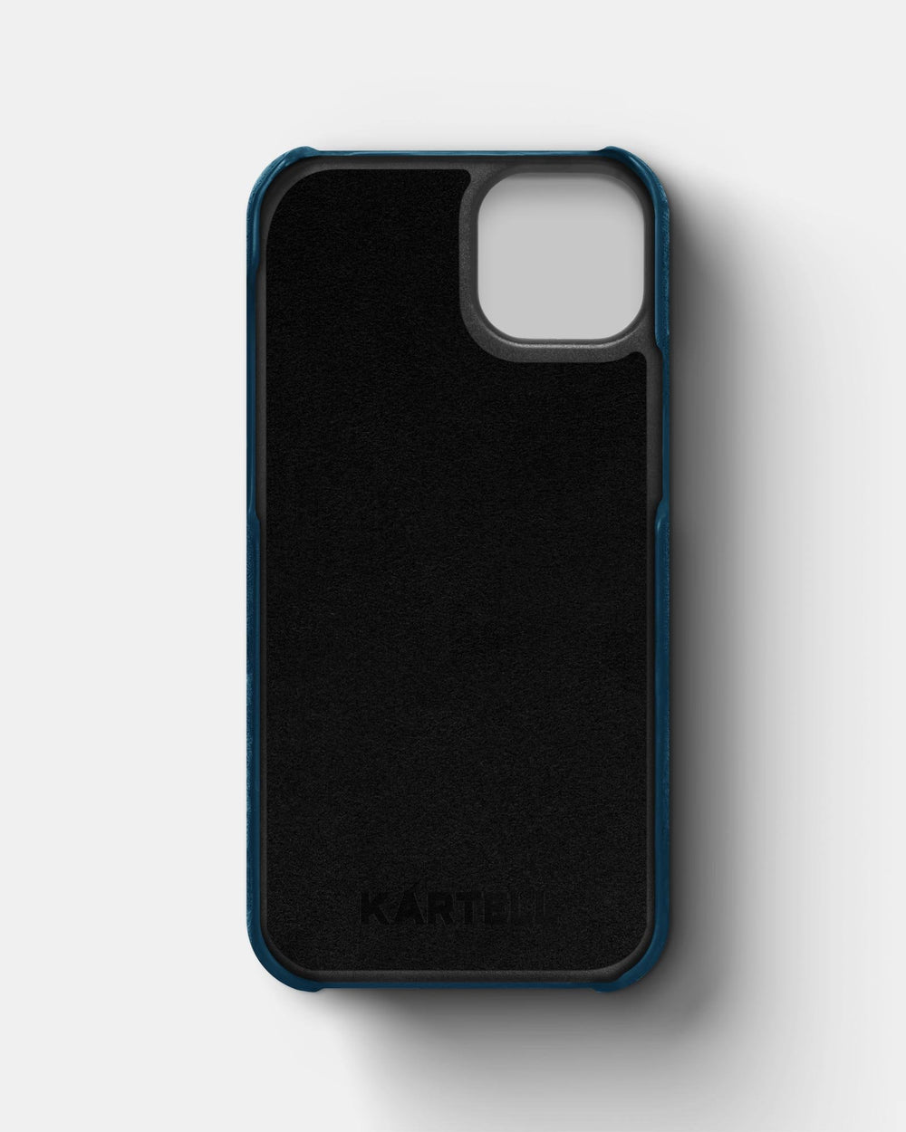Синій обтягнутий чохол з алькантари для iPhone 15