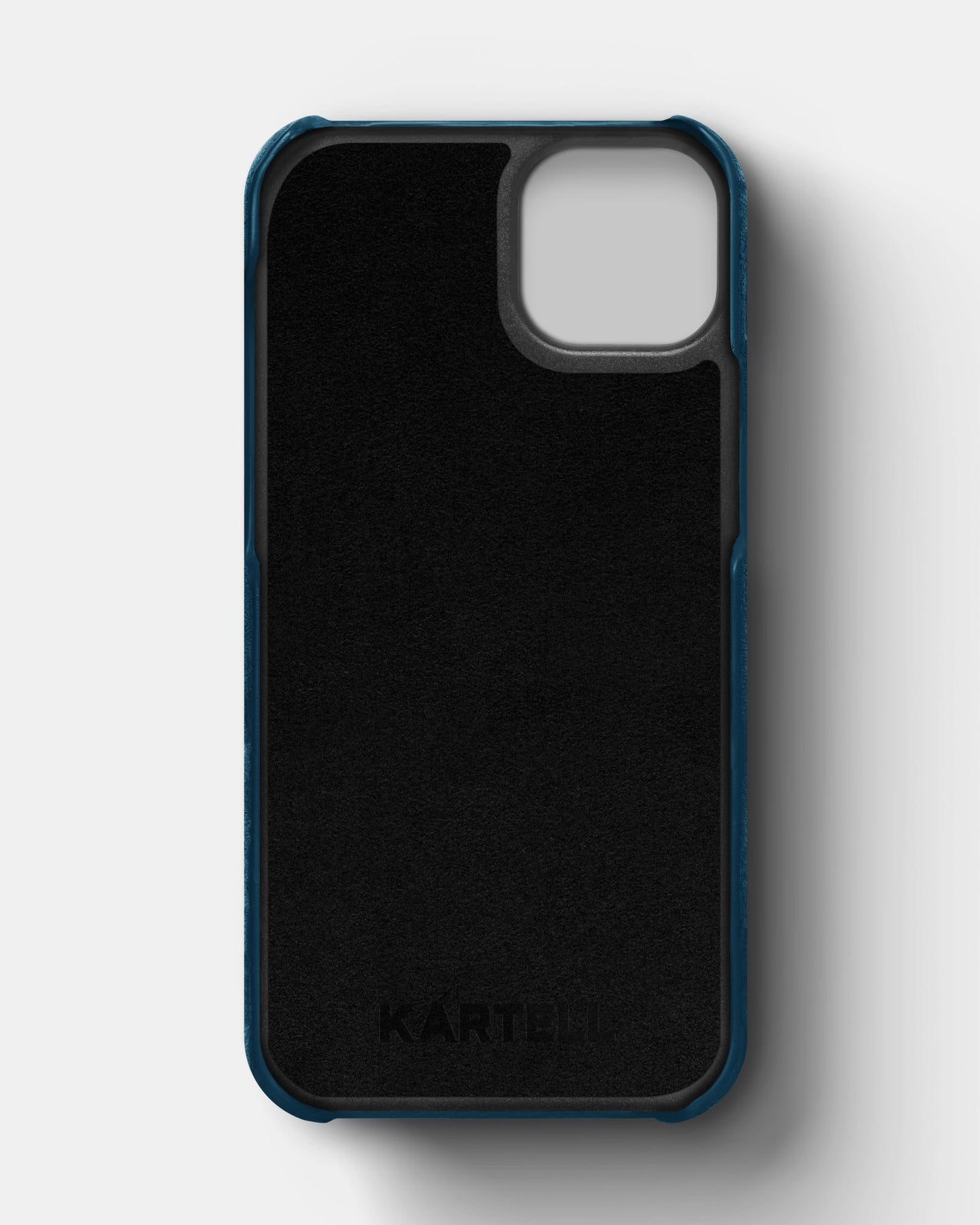 Синій чохол з алькантари для iPhone 15 Plus