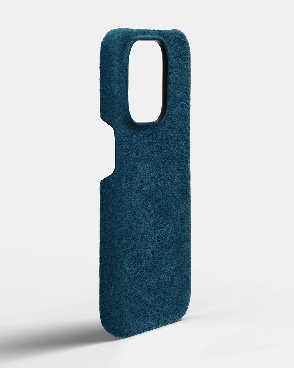 Niebieskie etui z alcantary do iPhone 14 Pro Max