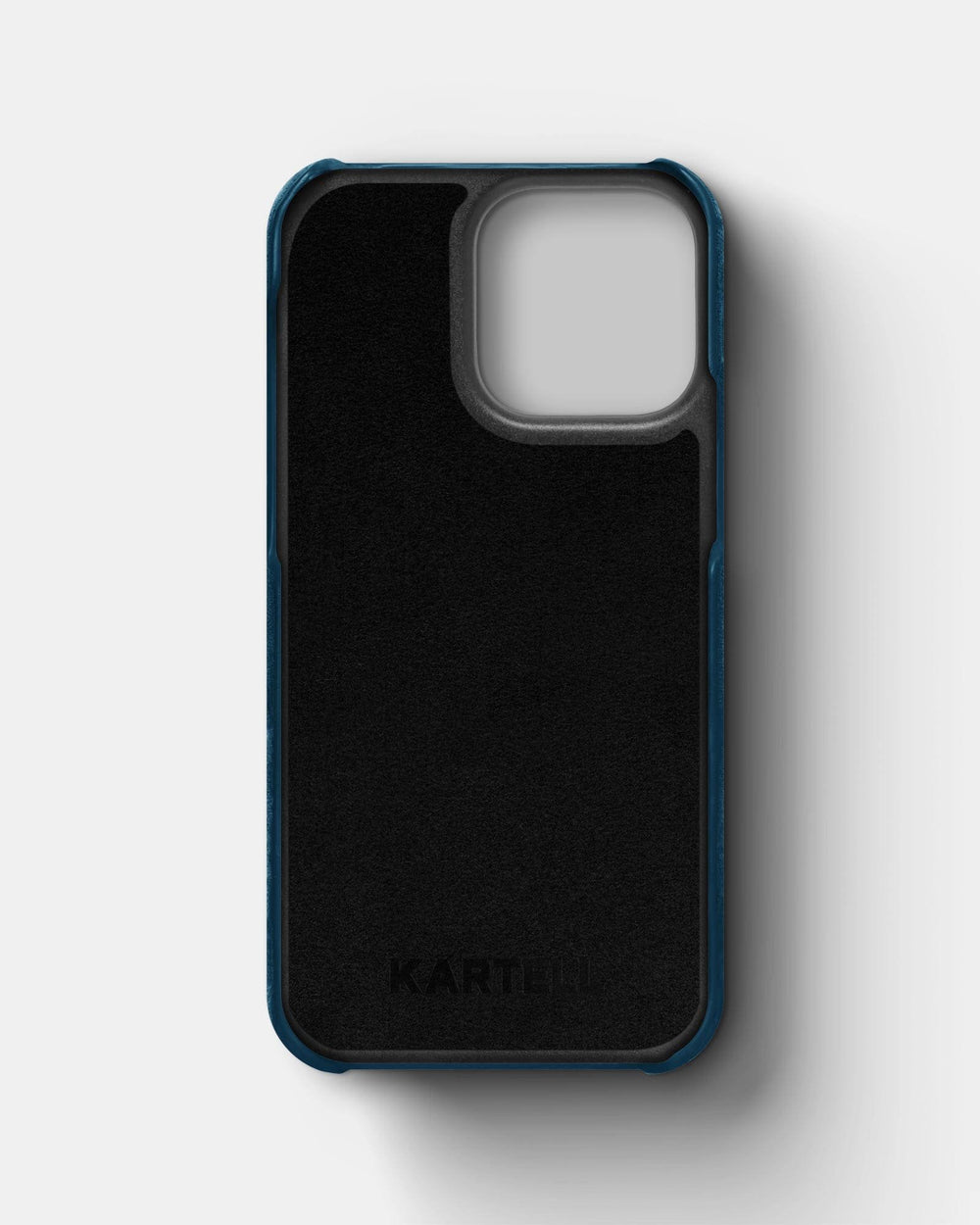 Синій обтягнутий чохол з алькантари для iPhone 15 Pro