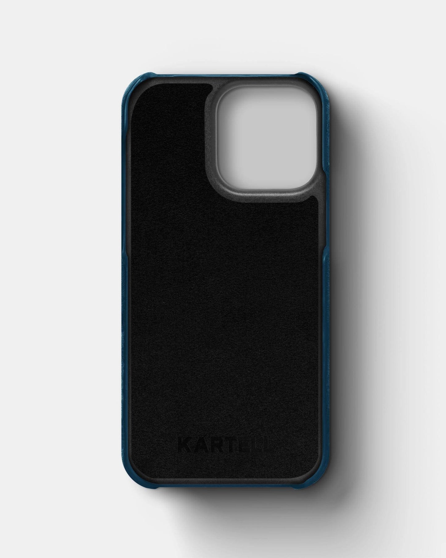 Синій чохол з алькантари для iPhone 14 Pro