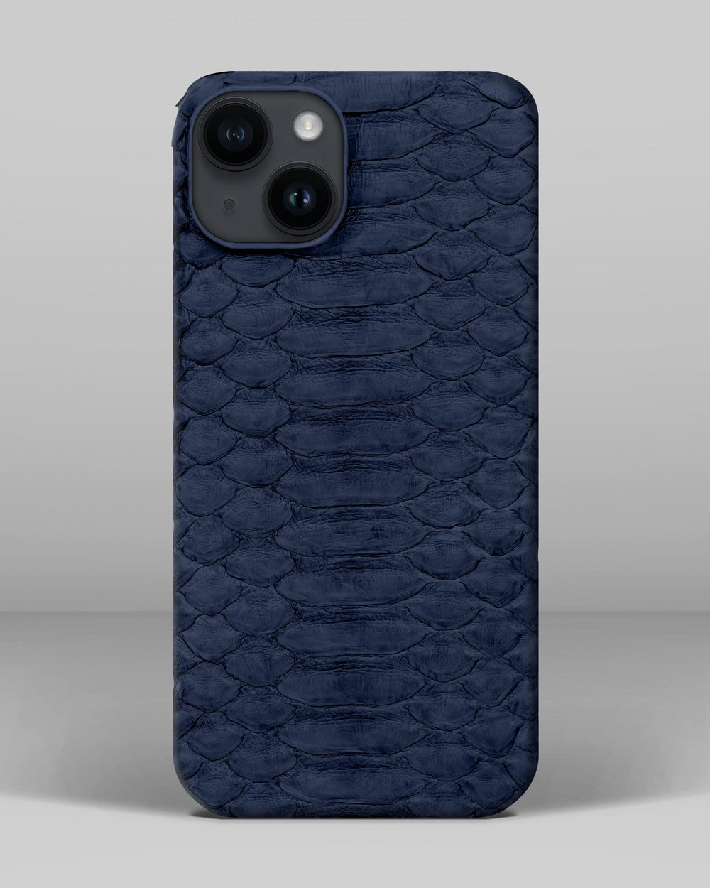 Skórzane etui z ciemnoniebieskiego pytona do iPhone 14 Plus