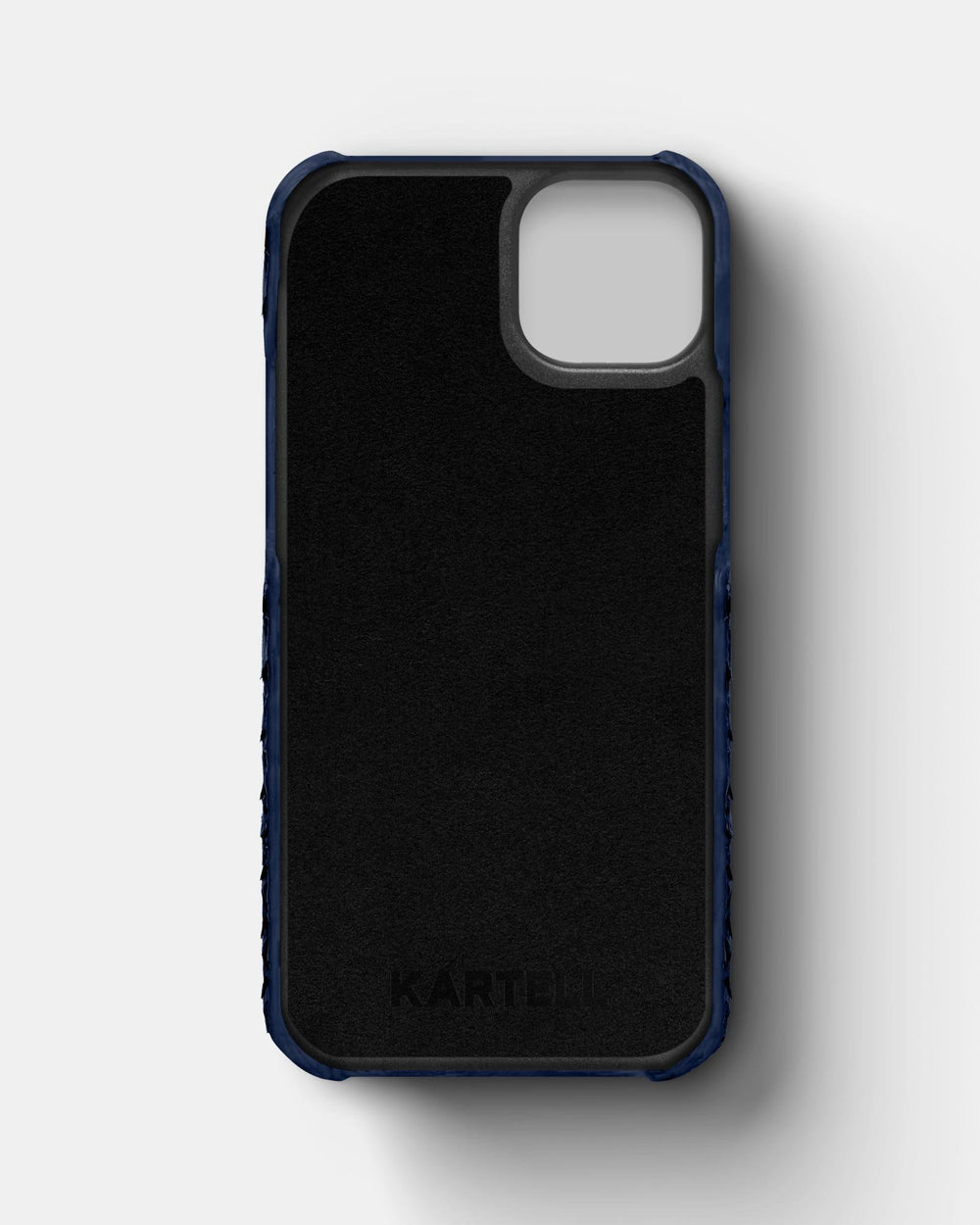 Skórzane etui z ciemnoniebieskiego pytona do iPhone 14