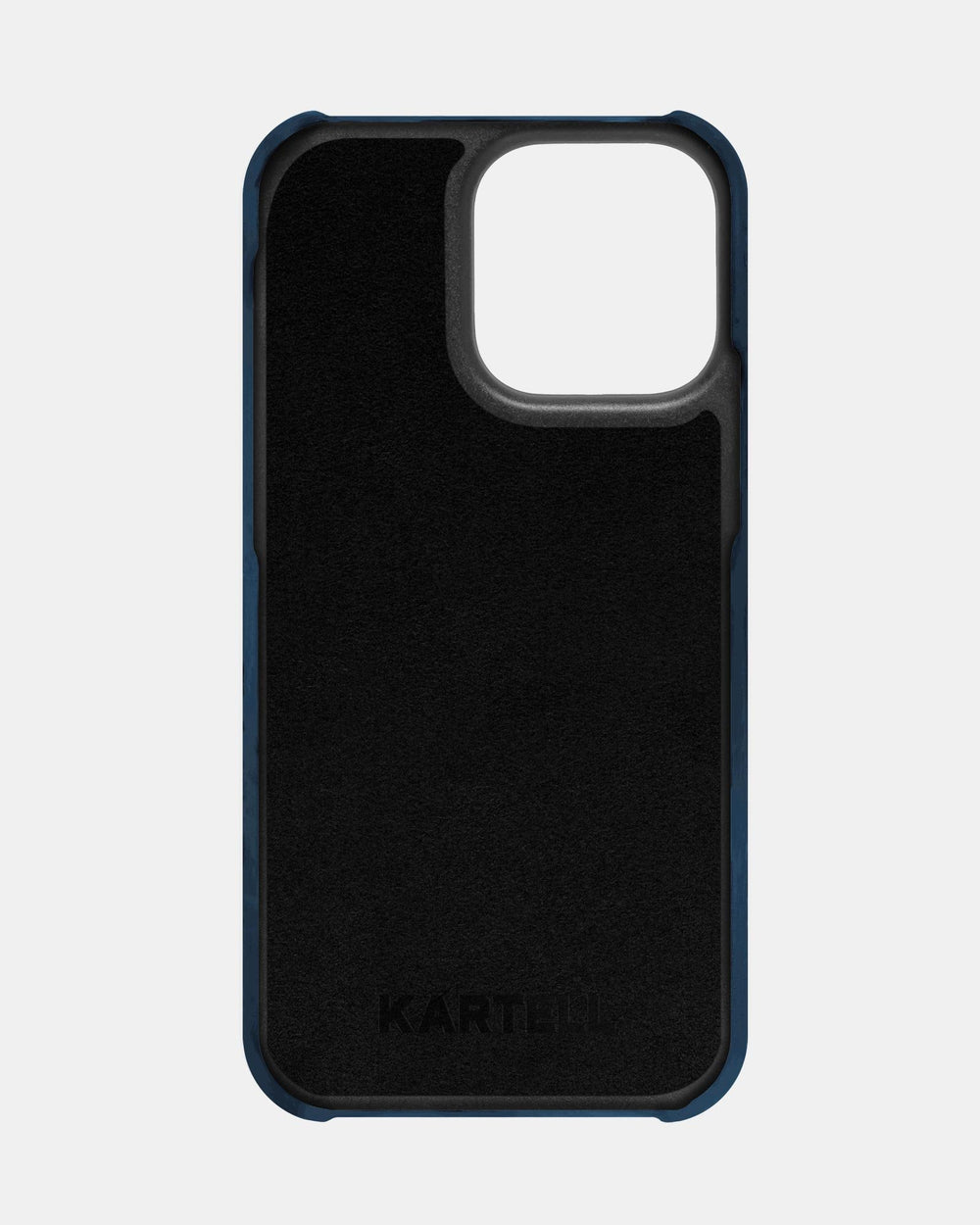 Ciemnoniebieskie skórzane etui na iPhone 16 Pro Max