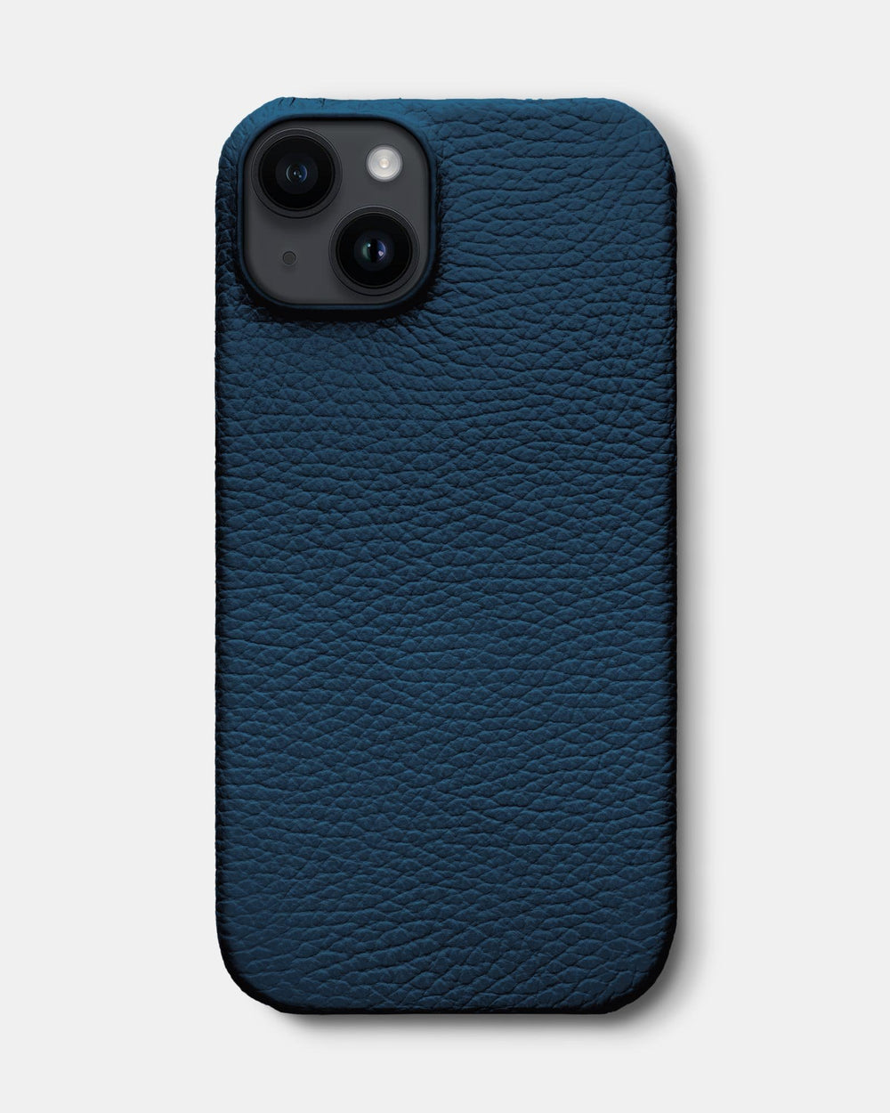 Ciemnoniebieski skórzany etui do iPhone 14 Plus